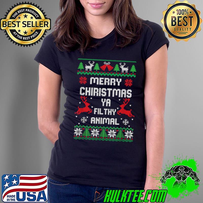 Awesome merry Christmas Animal Filthy Ya 2021 T-Shirt Ladies Tee Awesome merry Christmas Animal Filthy Ya 2021 T-Shirt Ladies Tee
