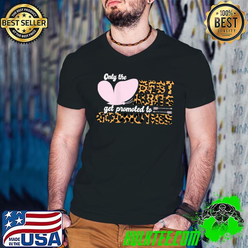 Awesome Only The Best Aunts Get Promoted To Godmother Leopard T- Guys V Neck Awesome Only The Best Aunts Get Promoted To Godmother Leopard T- Guys V Neck
