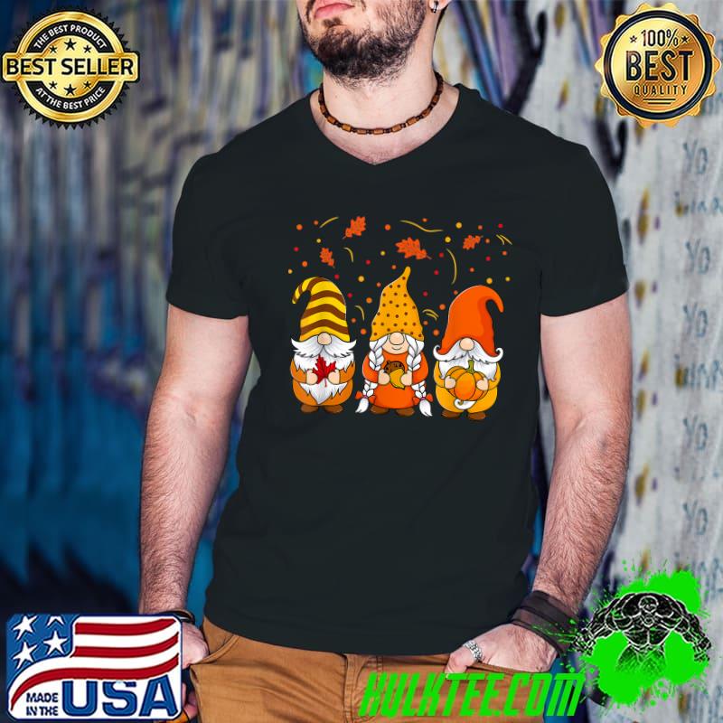 Awesome pumpkin Gnomes Fall Autumn Cute Halloween Thanksgiving T-Shirt