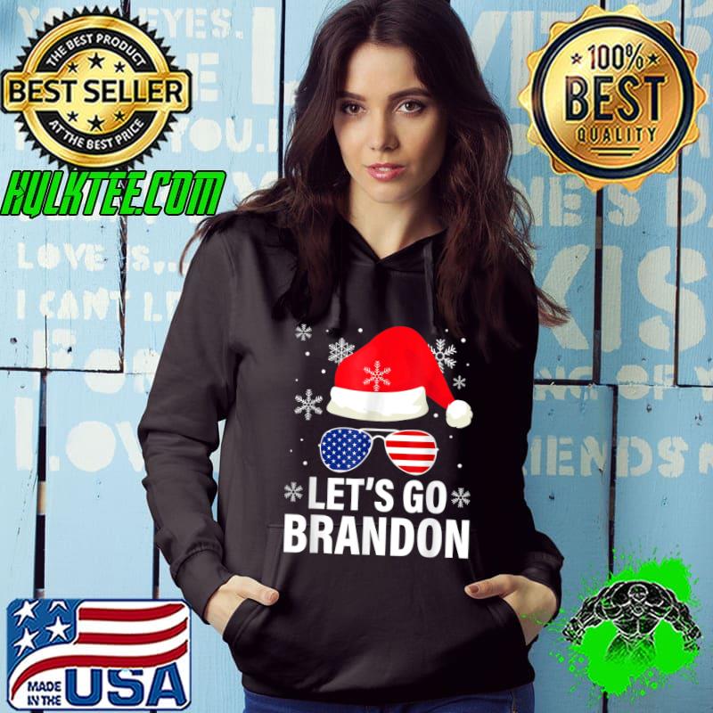 Awesome santa Let's Go 2024 Go Brandon Christmas Hat T-Shirt