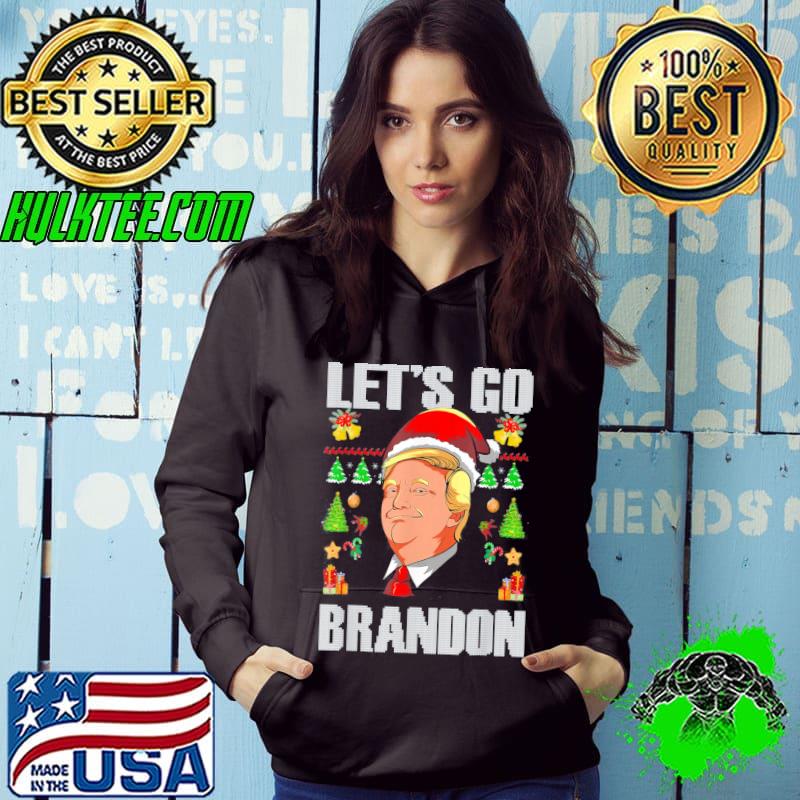 Awesome Santa Trump Let’s Go Branson Brandon Anti Liberal Xmas T-Shirt