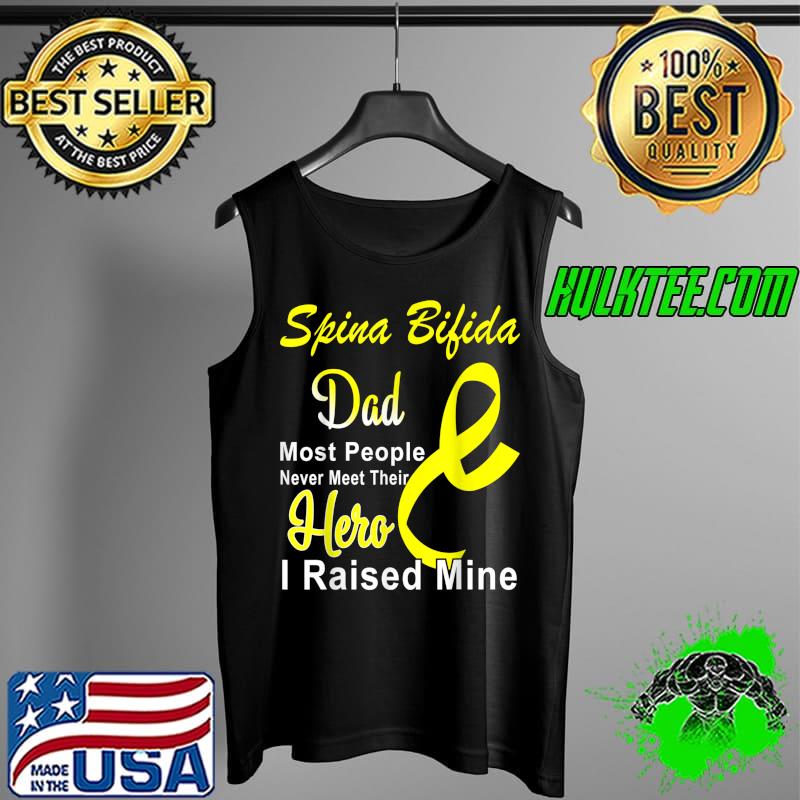 Awesome spina Bifida Awareness For Dad Yellow Ribbon Support T-Shirt Tank Top Awesome spina Bifida Awareness For Dad Yellow Ribbon Support T-Shirt Tank Top