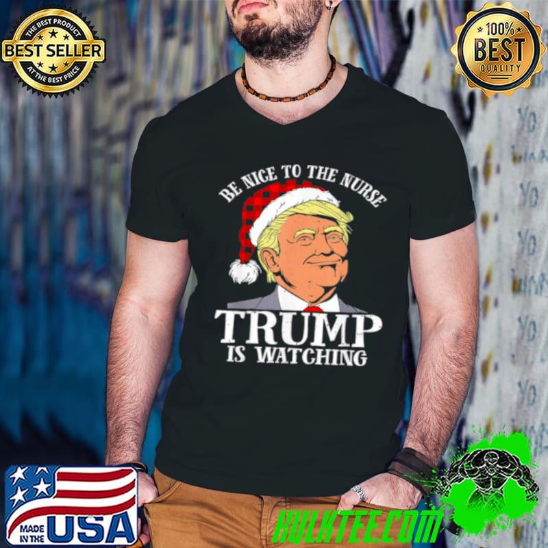 Awesome Team Santa Family Pajamas President Trump Santa Hat T Shirt