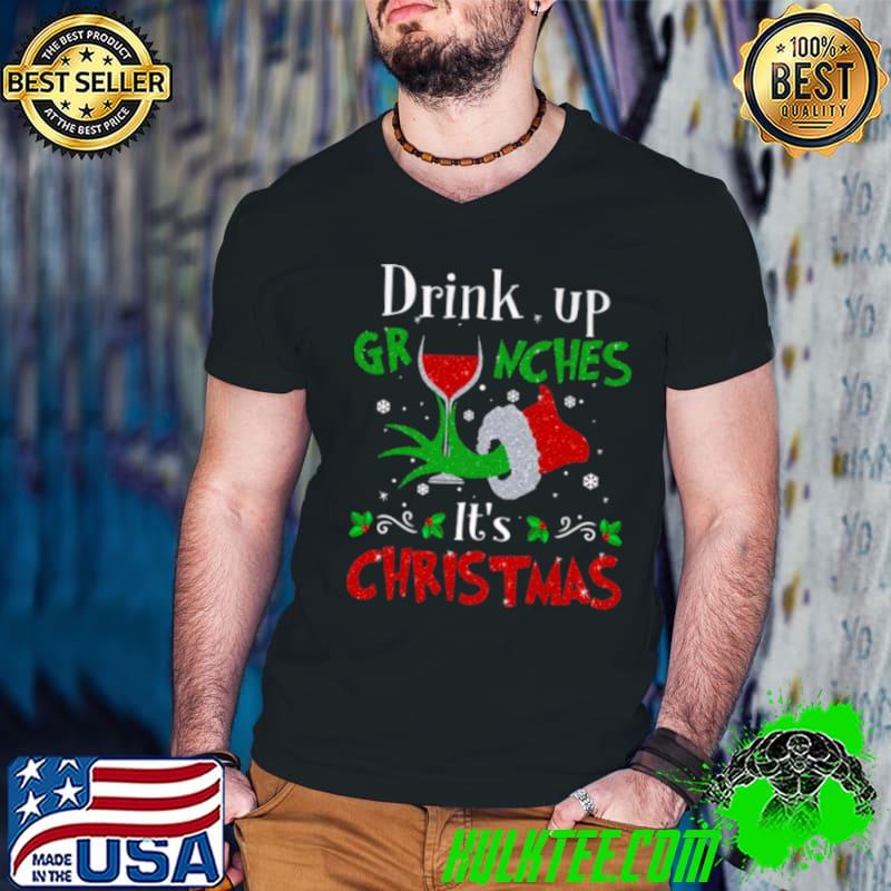 Awesome The Grinch hand drink grinches it’s Christmas shirt