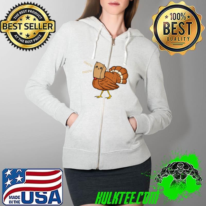 Awesome turkey in a costume as cat and not part of the dinner T-Shirt Full Zip Hooded