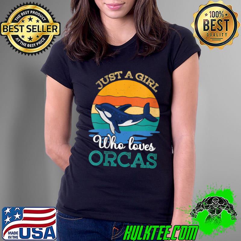 Awesome Womens Orca Whale Just A Girl Who Loves Orcas V Neck T Shirt Ladies Tee Awesome Womens Orca Whale Just A Girl Who Loves Orcas V Neck T Shirt Ladies Tee