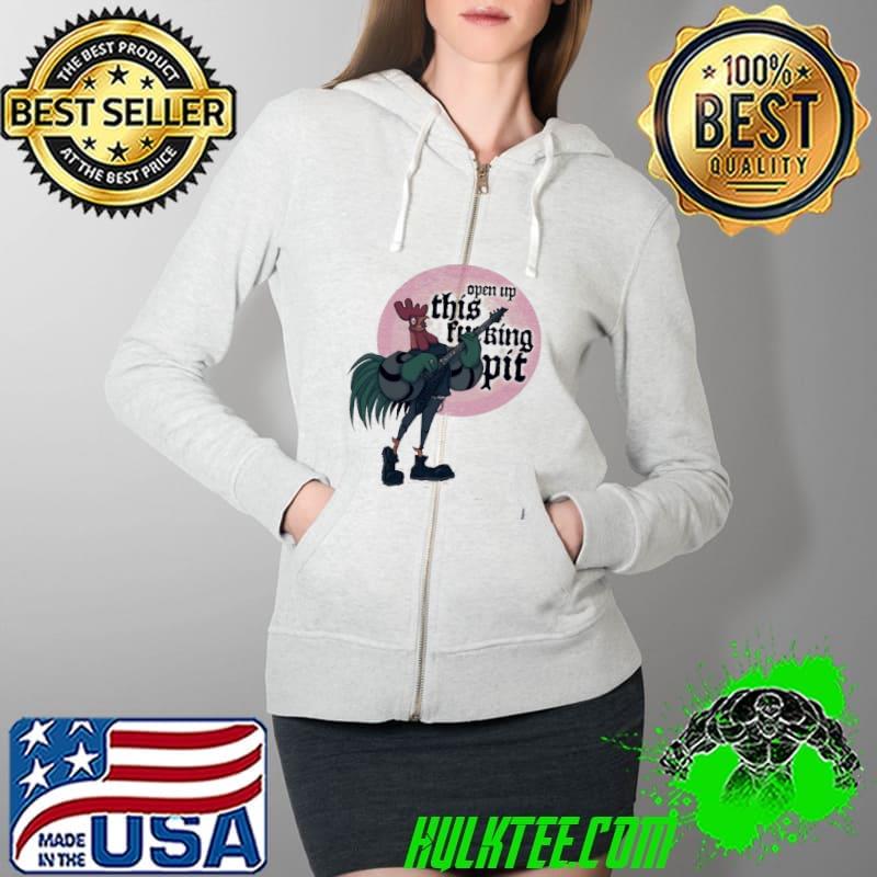 Band Of-Metal Men Ludwig Open Up This Fucking Pit Chicken Shirt Full Zip Hooded Band Of-Metal Men Ludwig Open Up This Fucking Pit Chicken Shirt Full Zip Hooded