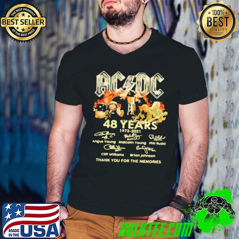 Best AC Dc 48 years 1973 2021 thank you for the memories signature shirt