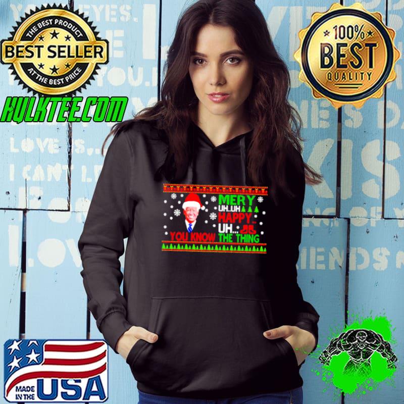 Best biden merry uh uh happy uh you know the thing Christmas shirt