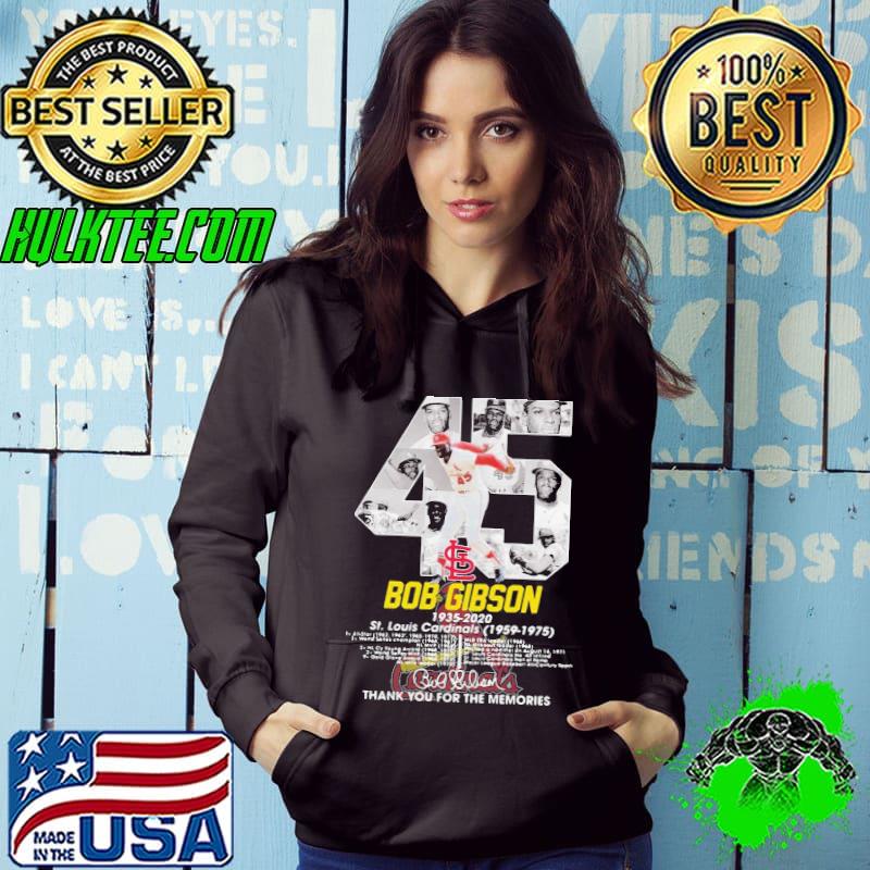 Best Bob Gibson 1935-2020 St.Louis Cardinals 1959-2975 Thank You For The Memories Signature Shirt