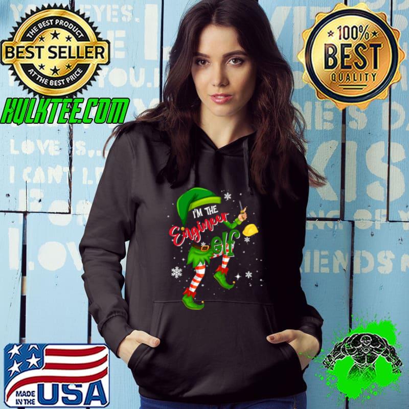 Best Engineer Elf Matching Family Group Christmas Party Pajama T Shirt