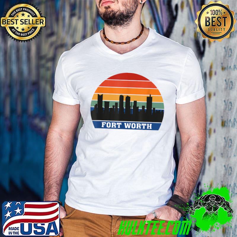 Best fort Worth Texas USA Skyline Vintage Sunset Travel Souvenir T-Shirt Best fort Worth Texas USA Skyline Vintage Sunset Travel Souvenir T-Shirt