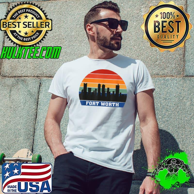 Best fort Worth Texas USA Skyline Vintage Sunset Travel Souvenir T-Shirt Unisex Best fort Worth Texas USA Skyline Vintage Sunset Travel Souvenir T-Shirt Unisex