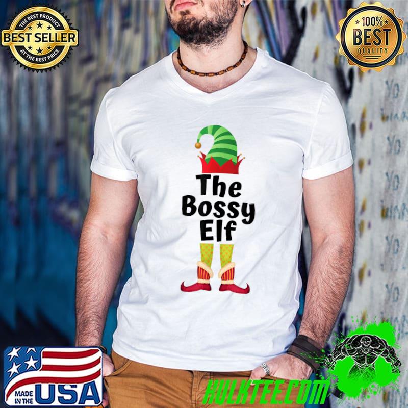 Best funny The Bossy Elf Family Matching Group Christmas PJ Tee T-Shirt Guys V Neck Best funny The Bossy Elf Family Matching Group Christmas PJ Tee T-Shirt Guys V Neck