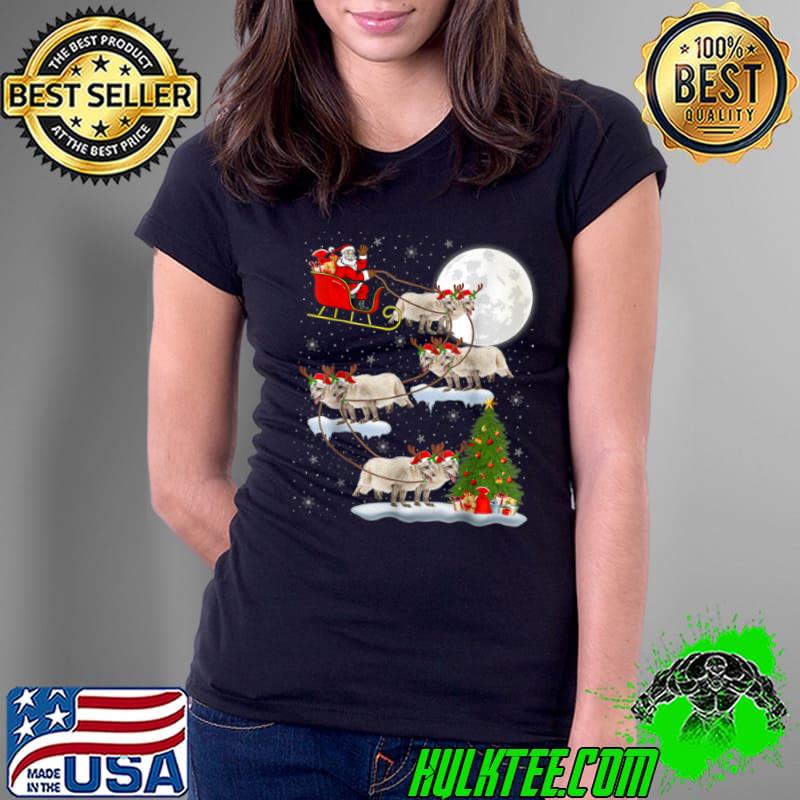 Best Funny Xmas Lighting Tree Santa Riding Arctic Fox Christmas T Shirt Ladies Tee Best Funny Xmas Lighting Tree Santa Riding Arctic Fox Christmas T Shirt Ladies Tee