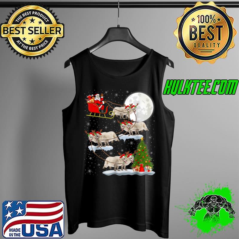 Best Funny Xmas Lighting Tree Santa Riding Arctic Fox Christmas T Shirt Tank Top Best Funny Xmas Lighting Tree Santa Riding Arctic Fox Christmas T Shirt Tank Top