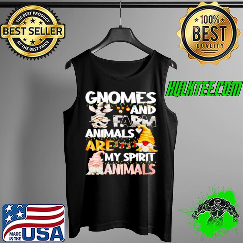 Best gnomes and farm animals are my spirit animals Christmas sweater Tank Top Best gnomes and farm animals are my spirit animals Christmas sweater Tank Top