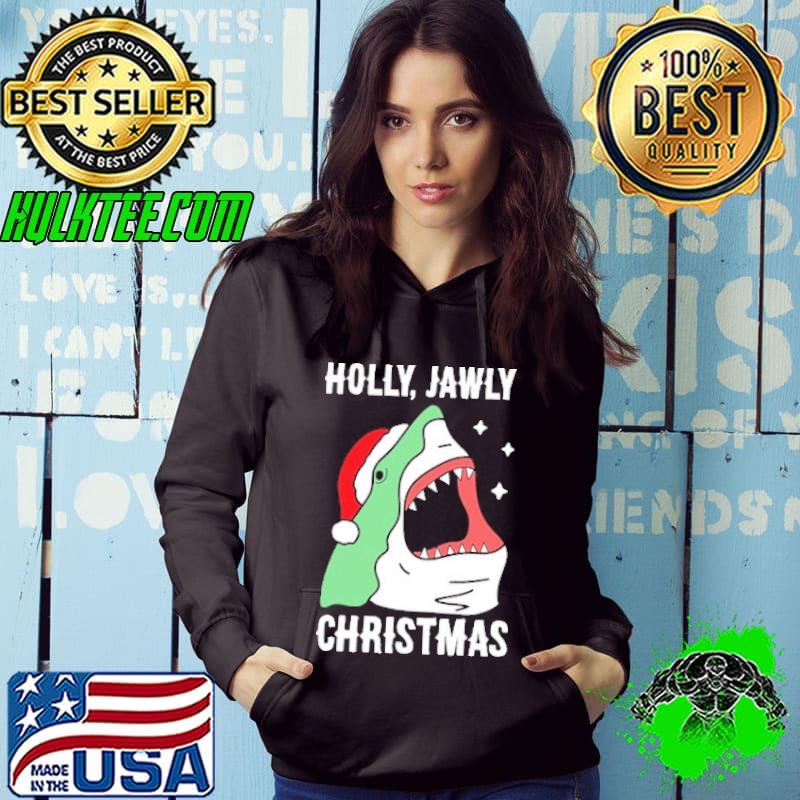 Best Holly Jawly Christmas Shark Shirt