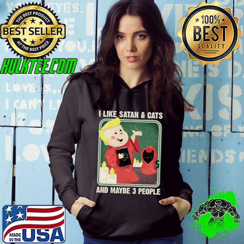 Best I Like Satan And Cats And Maybe 3 People Retro Shirt