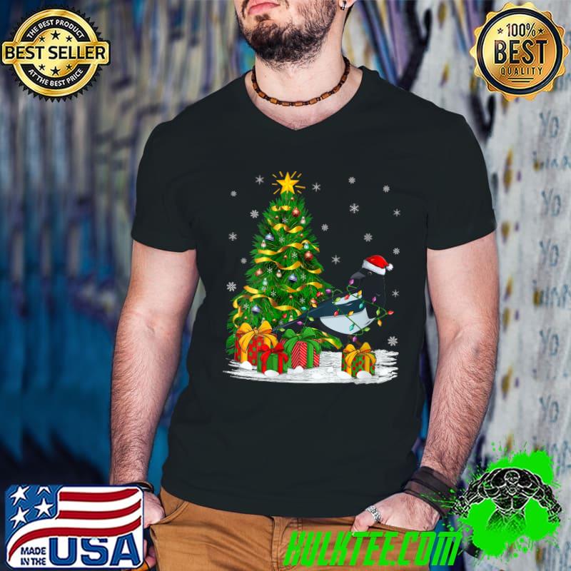 Best magpie Bird Lover Family Matching Santa Hat Magpie Christmas T-Shirt