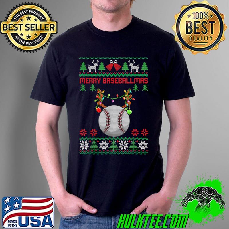 Best Merry Baseballmas Baseball Ball Reindeer With Ornaments T-Shirt Unisex Best Merry Baseballmas Baseball Ball Reindeer With Ornaments T-Shirt Unisex