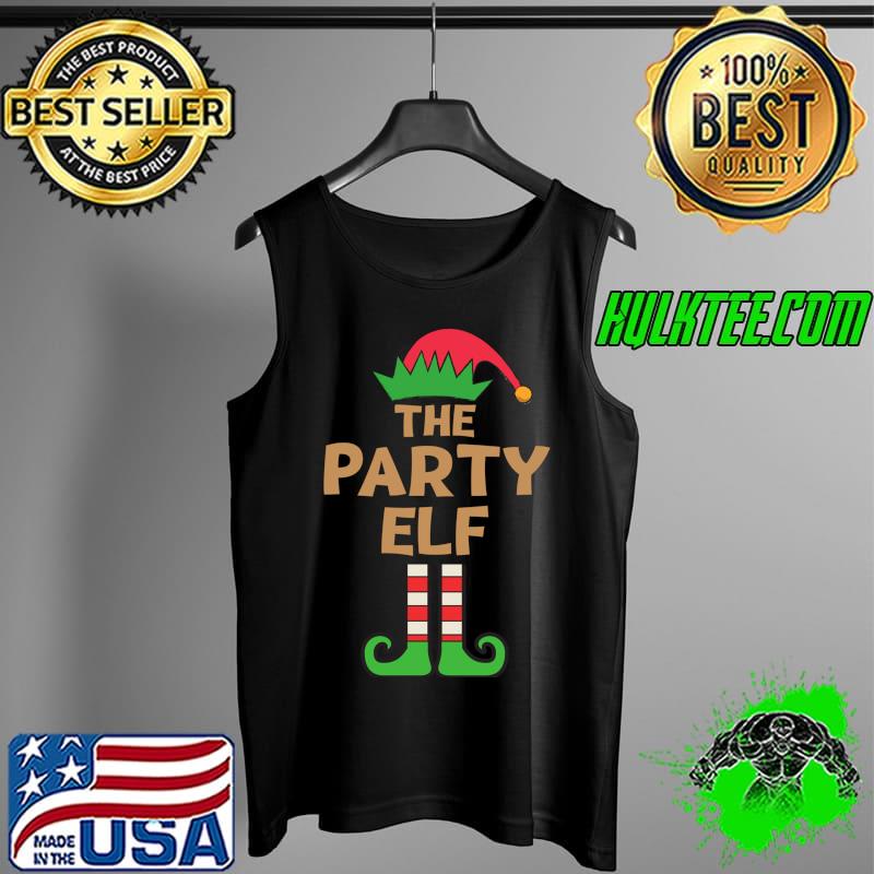 Best Party Elf Matching Family Christmas Party Pajama Melanin T- Tank Top Best Party Elf Matching Family Christmas Party Pajama Melanin T- Tank Top