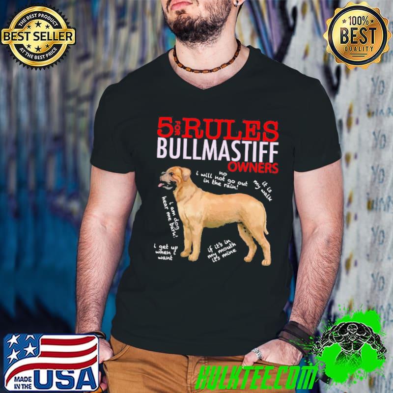 Best Perfect 5 Rules Bullmastiff Owners Shirt Guys V Neck Best Perfect 5 Rules Bullmastiff Owners Shirt Guys V Neck