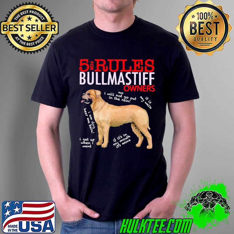 Best Perfect 5 Rules Bullmastiff Owners Shirt Unisex Best Perfect 5 Rules Bullmastiff Owners Shirt Unisex
