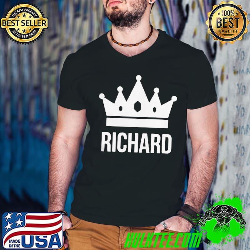 Best Richard Name King Crown Design T- Guys V Neck Best Richard Name King Crown Design T- Guys V Neck