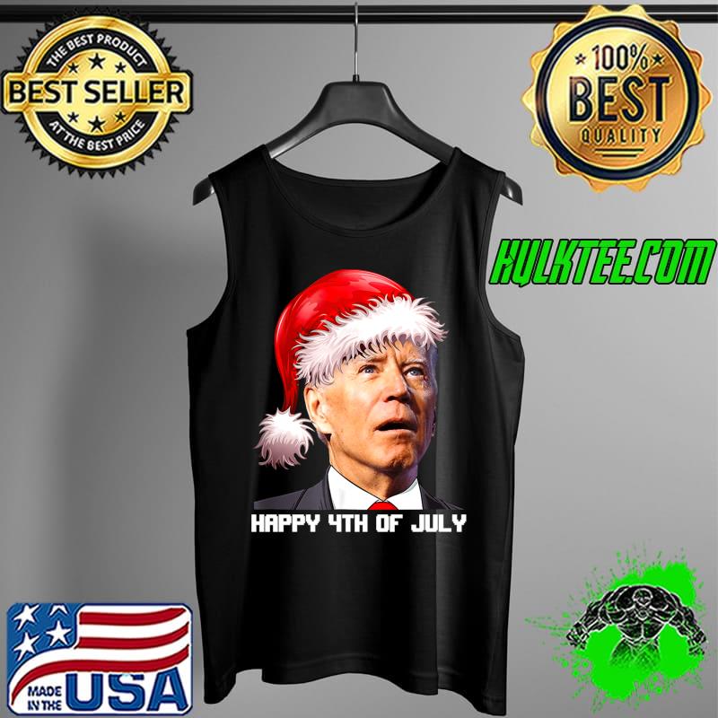 Best Santa Joe Biden Happy 4th Of July Biden Ugly Christmas T- Tank Top Best Santa Joe Biden Happy 4th Of July Biden Ugly Christmas T- Tank Top