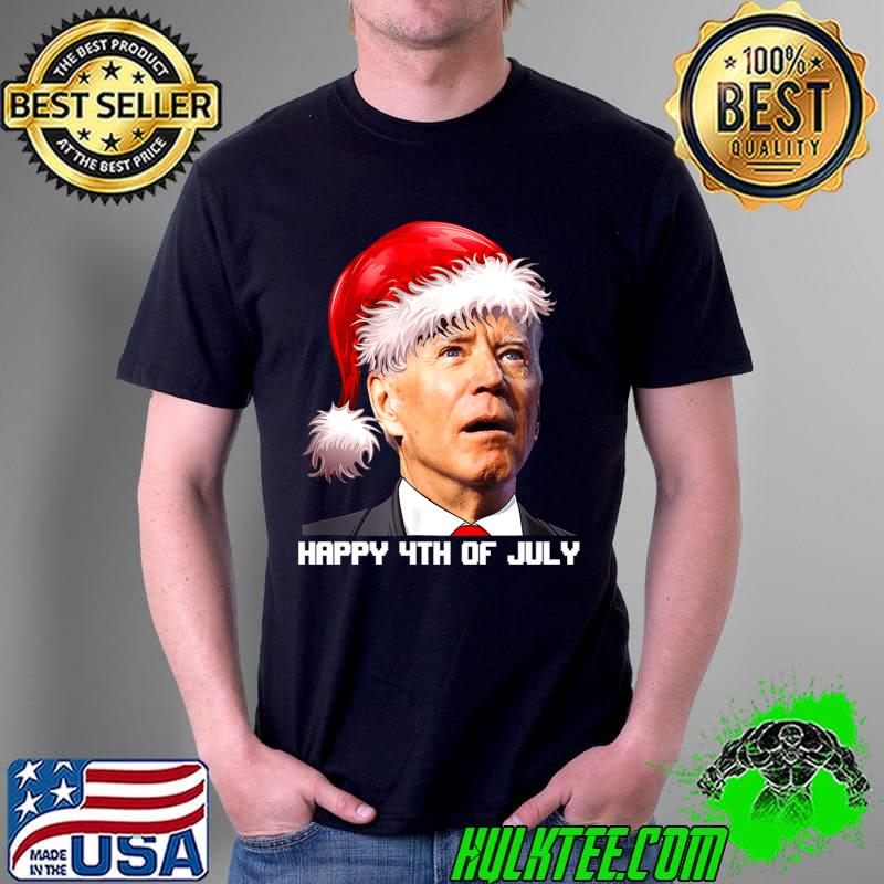 Best Santa Joe Biden Happy 4th Of July Biden Ugly Christmas T- Unisex Best Santa Joe Biden Happy 4th Of July Biden Ugly Christmas T- Unisex