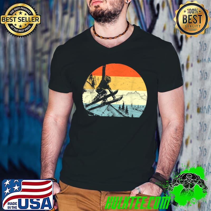 Best snow Sking Vintage Retro Snow Skier T-Shirt