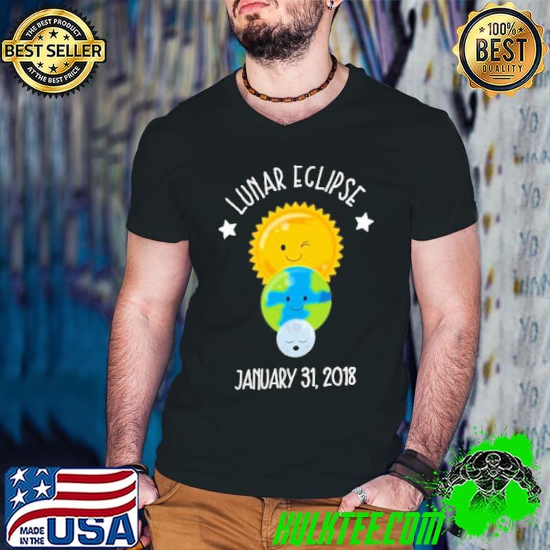 Best Sun Earth Lunar Eclipse 2018 January 31 2018 Shirt