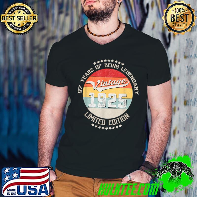 Best vintage 1925 97th Yrs Old Birthday 97 Years Being Legendary T-Shirt Guys V Neck Best vintage 1925 97th Yrs Old Birthday 97 Years Being Legendary T-Shirt Guys V Neck