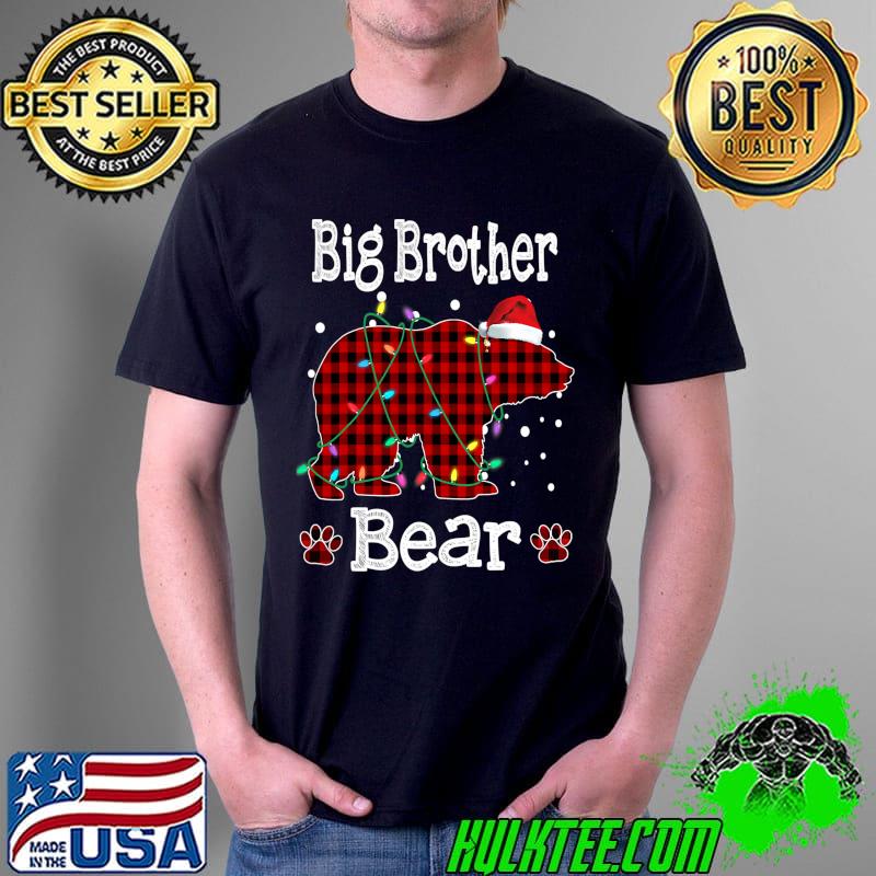 Big Brother Bear Shirt Red Buffalo Plaid Big Brother Bear T-Shirt Unisex Big Brother Bear Shirt Red Buffalo Plaid Big Brother Bear T-Shirt Unisex