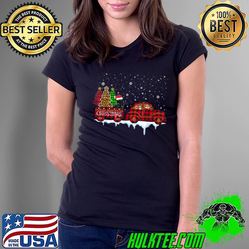 Black Cat Christmas Santa On Truck Funny Kitty Cats Xmas T-Shirt Ladies Tee Black Cat Christmas Santa On Truck Funny Kitty Cats Xmas T-Shirt Ladies Tee