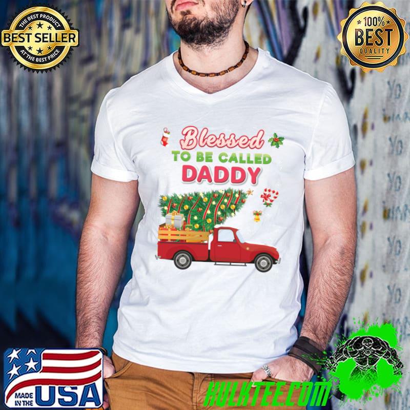 Blessed To Be Called Daddy Christmas Tree Truck Sweater Ugly T-Shirt Guys V Neck Blessed To Be Called Daddy Christmas Tree Truck Sweater Ugly T-Shirt Guys V Neck