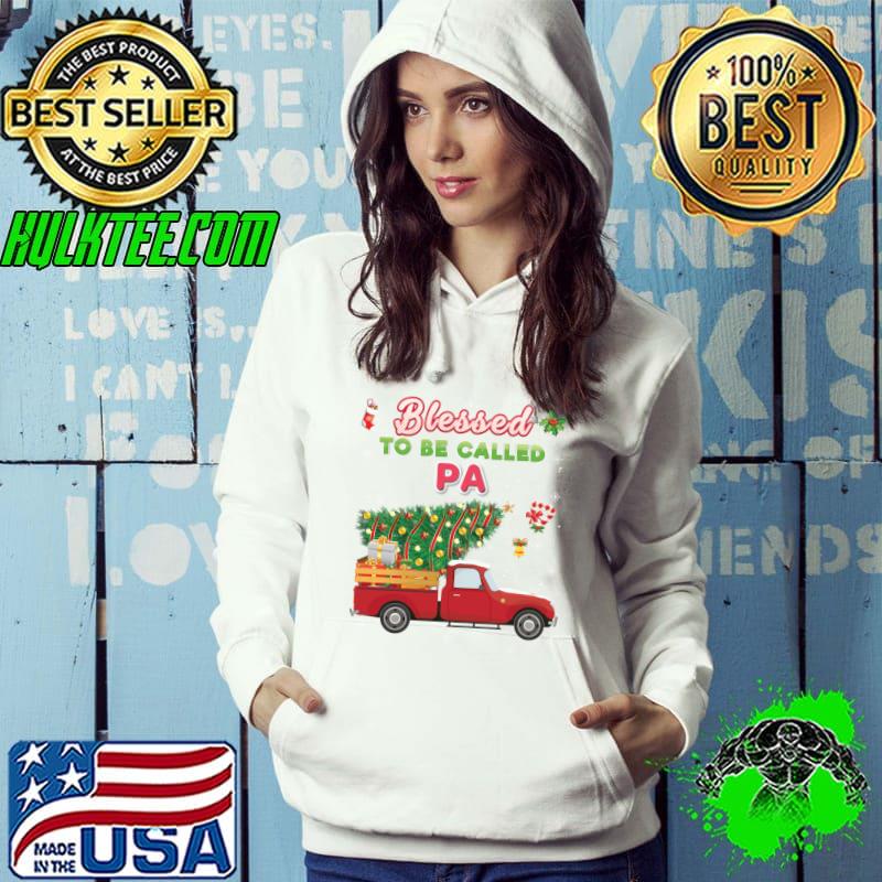 Blessed To Be Called Pa Christmas Tree Truck Sweater Ugly T-Shirt