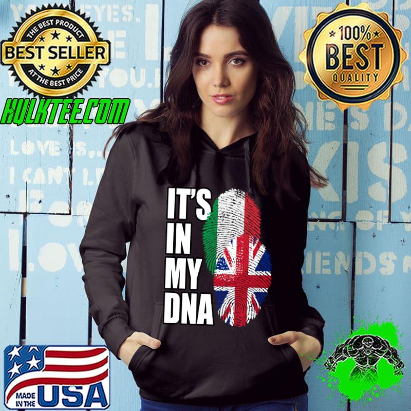 British And Italian Mix DNA Flag Heritage T-Shirt