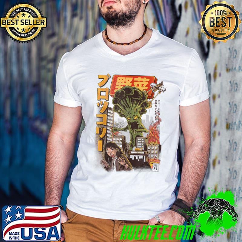 Broccozilla Broccoli Monster Japanese Kaiju Funny Broccoli T-Shirt