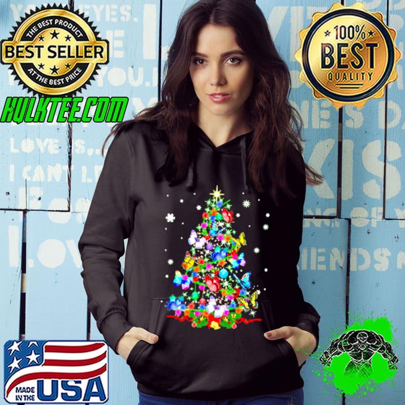 Butterfly Tree Christmas Sweater Shirt