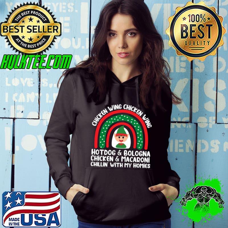 Chicken Wing Chicken Wing Hotdog & Bologna Christmas Elf T-shirt