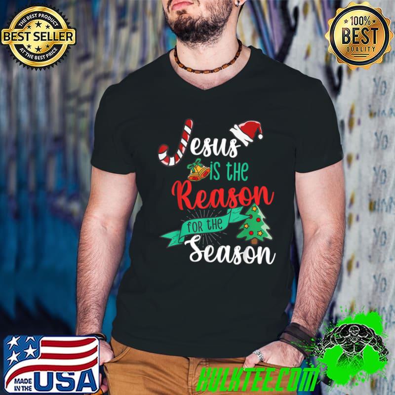 Christ Jesus Is The Reason For The Season T Sign Christmas T-Shirt Guys V Neck Christ Jesus Is The Reason For The Season T Sign Christmas T-Shirt Guys V Neck