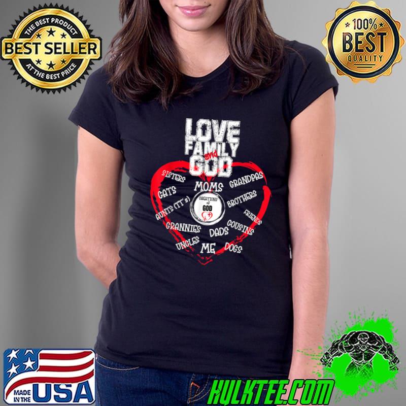 Christian Love Family and God Celebration of Family Life T-Shirt Ladies Tee Christian Love Family and God Celebration of Family Life T-Shirt Ladies Tee