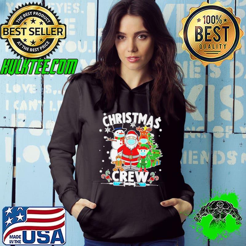 Christmas crew santa elf reindeer with mask shirt