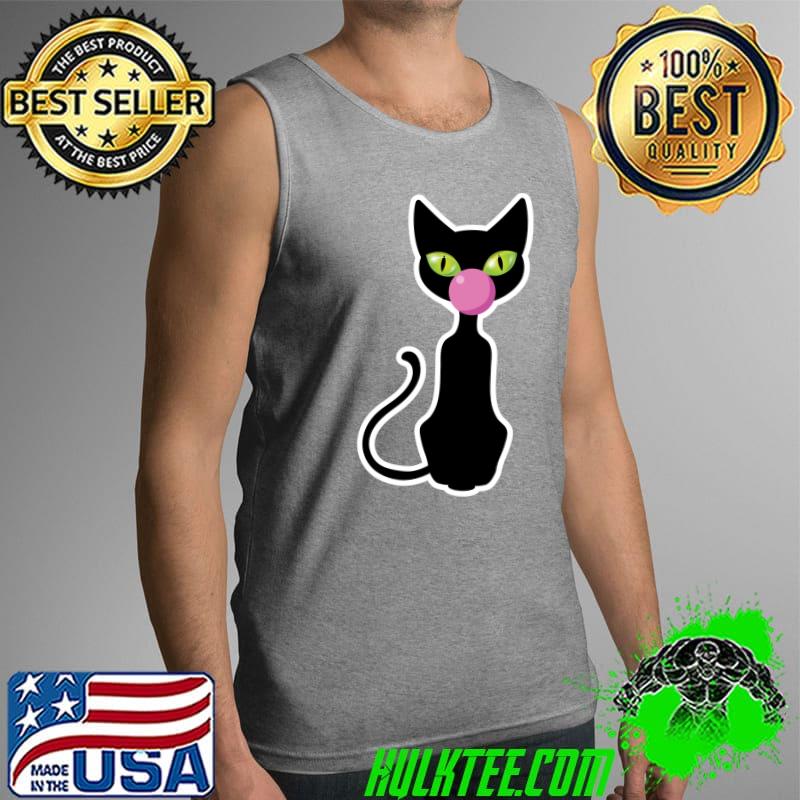 Cute Cat Funny Chewing Bubble Gum Pets Animals Kittens Lover T-s Tank Top Cute Cat Funny Chewing Bubble Gum Pets Animals Kittens Lover T-s Tank Top