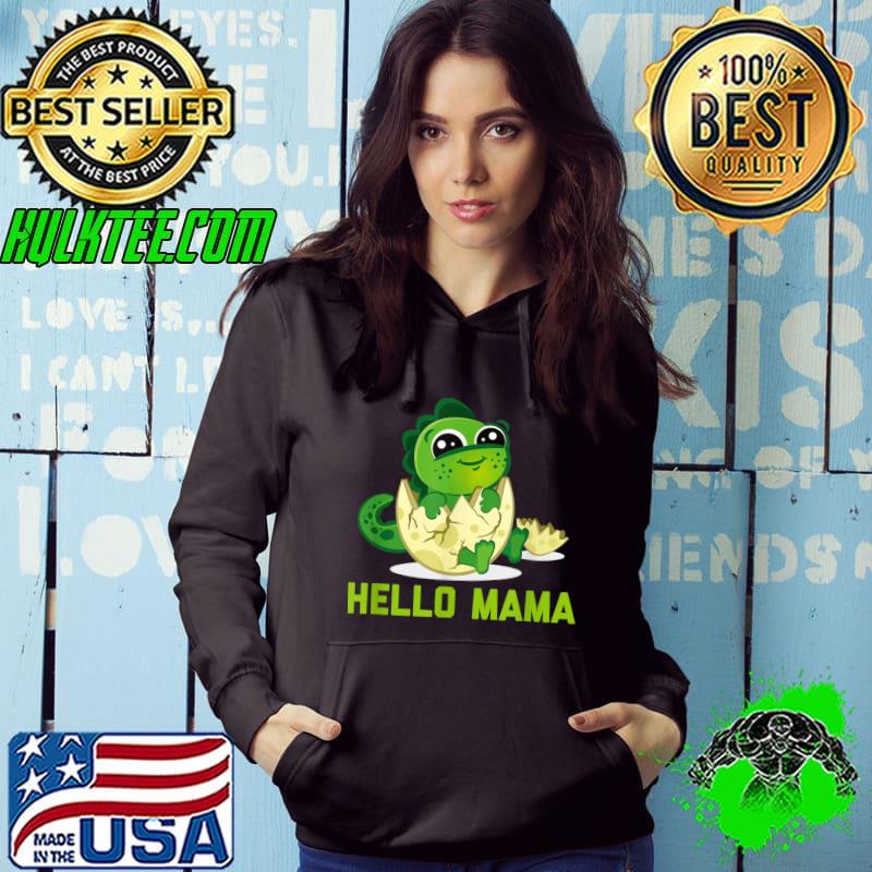 Cute Hello Mama Newborn Announcement Baby Dinosaur Birth T-Shirt