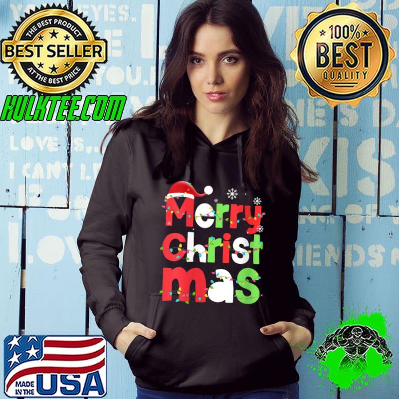 Cute Merry Christmas 2021 Light Plaid Red Green Xmas Women T-shirt