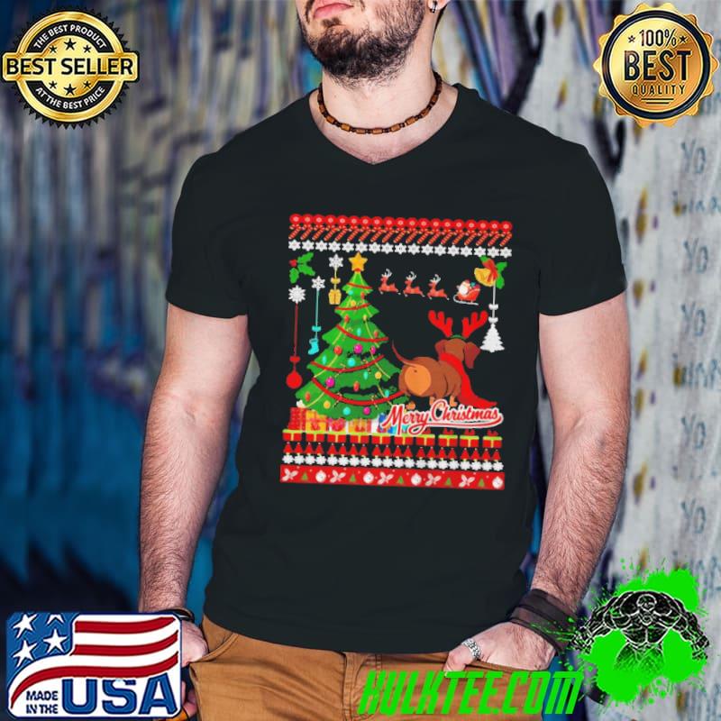 Dachshund dog christmas ugly Dachshund xmas s Guys V Neck Dachshund dog christmas ugly Dachshund xmas s Guys V Neck