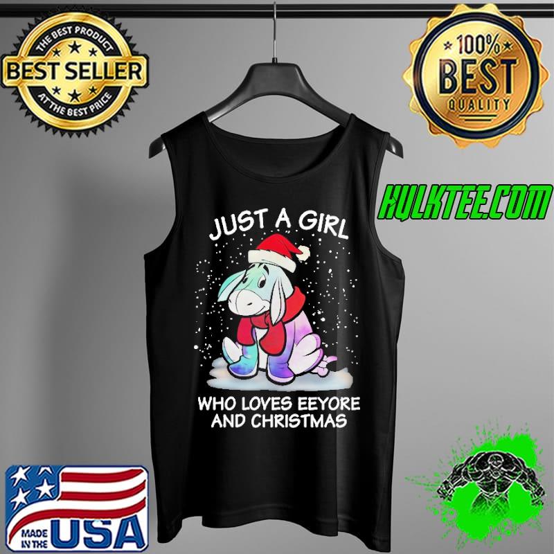 Eeyore Just A Girl Who Loves Eeyore And Christmas Shirt Tank Top Eeyore Just A Girl Who Loves Eeyore And Christmas Shirt Tank Top